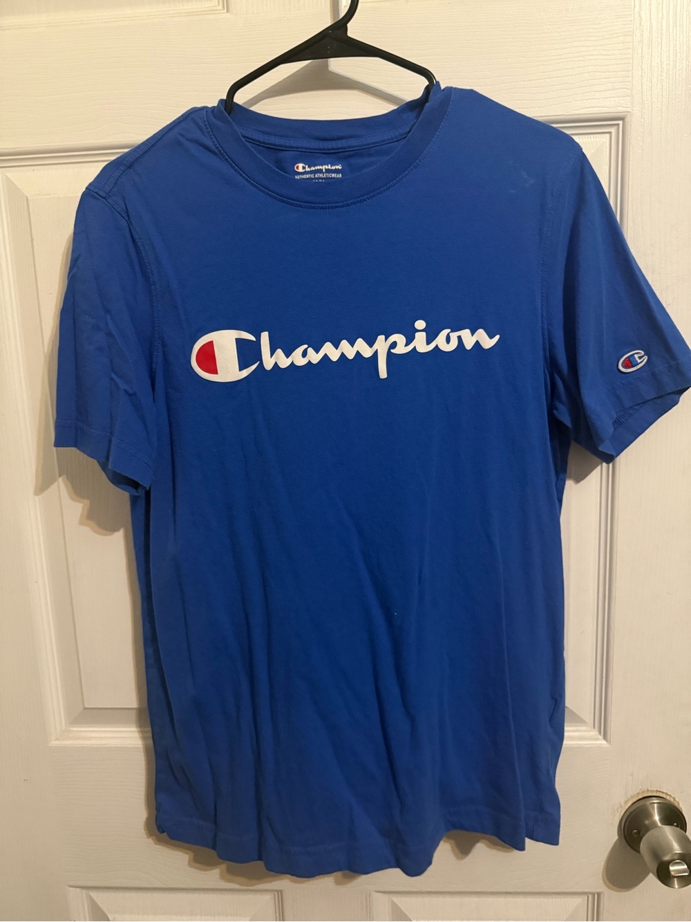 Champion Royal Blue Logo Short Sleeve Tee